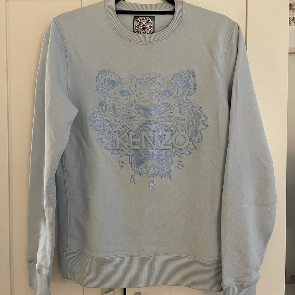 Kenzo Light Blue Tiger Crewneck Sweatshirt